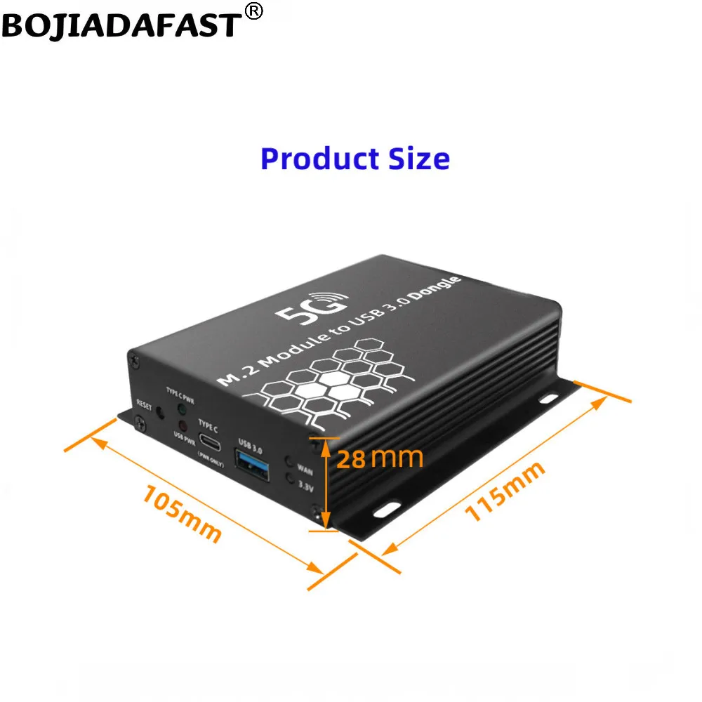 Conector Usb 3.0 Adaptador sem Fio Ngff m2 Slot para Cartão Sim Antenas Proteção Case para 5g 4g Lte Gsm Modem Module - Imagem 2