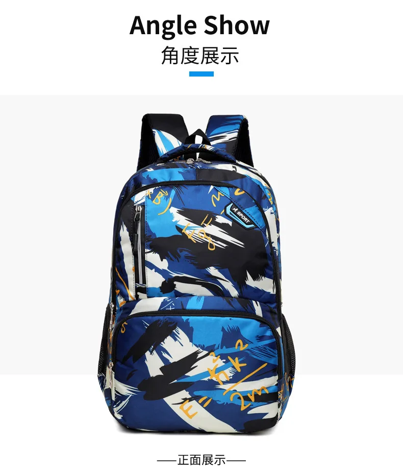 Kreative Neueste Camouflage Rucksack Trendy Student Schule Tasche Reise Rucksack Koreanischen Stil Unisex Verdicken Business Schulter Taschen – Detail 13