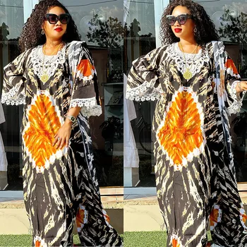 Alternative view of Tolu Lace Embroidery Dashiki Boubou Dress