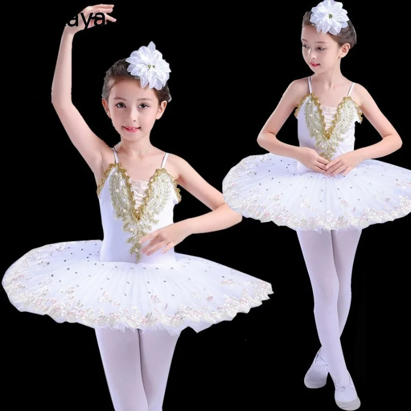 

New Professional White Red Blue Ballet Dress for Girls Dancewear Ballet Child Swan Lake Costume