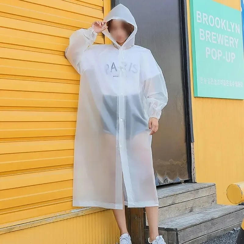 EVA Unisex Raincoat Thickened Raincoat For Men Women Waterproof Camping Waterproof Rainwear Suit 1PC