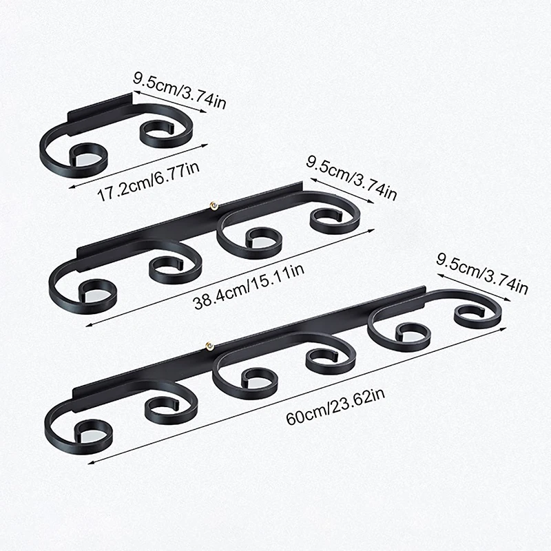 Creative Wall-mounted Wine Glass Holder For 2/4/6 Cups Aluminum Alloy Goblet Storage Rack Bar Home Punch-free Wine Glass Holder