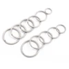 10pcs/lot 15 20 25 28 30 32 35mm Stainless Steel Flat Round Line Split Rings Blank Circle Keyring DIY Craft Keychain Accessories 2