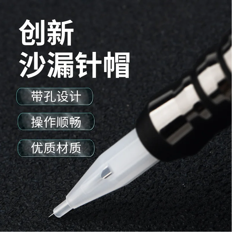 Disposable 50PCS 1RL Eyebrow Tattoo 0.35 MM Needle Caps Microblading Nozzle Tips For Semi Permanent Makeup Machine