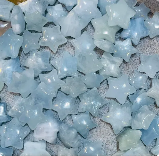 Natural Mini Aquamarine Stars Reiki Healing Divination Gemstone Collecion Souvenir 4