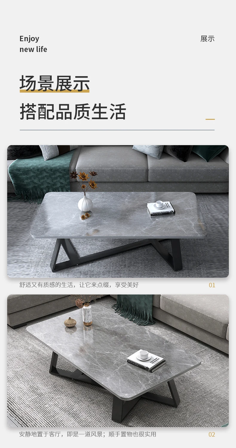 Luxury Coffee Tables Living Room Modern Design Marble Top Minimalist Low Dinning Table Nordic Mesa Auxiliar Bedroom Furniture