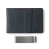 Hot Sale Fashion Solid Men's Thin Bifold Money Clip Leather Wallet with A Metal Clamp Female ID Credit Card Purse Cash Holder 5