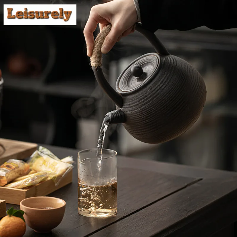 Japanese Rough Pottery Pot For Tea Making Charcoal Stove Boiling Water Kettle Bright Fire Charcoal Fire Warmer Tea Stove Teaware