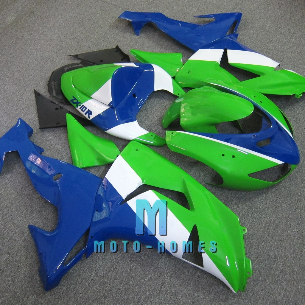 

Настраиваемый обтекатель ZXMT для Kawasaki Ninja ZX10R 06 07 ZX 10R 2006 2007 100% подходит для мотоцикла обтекатели комплект ремонт велосипеда зеленый