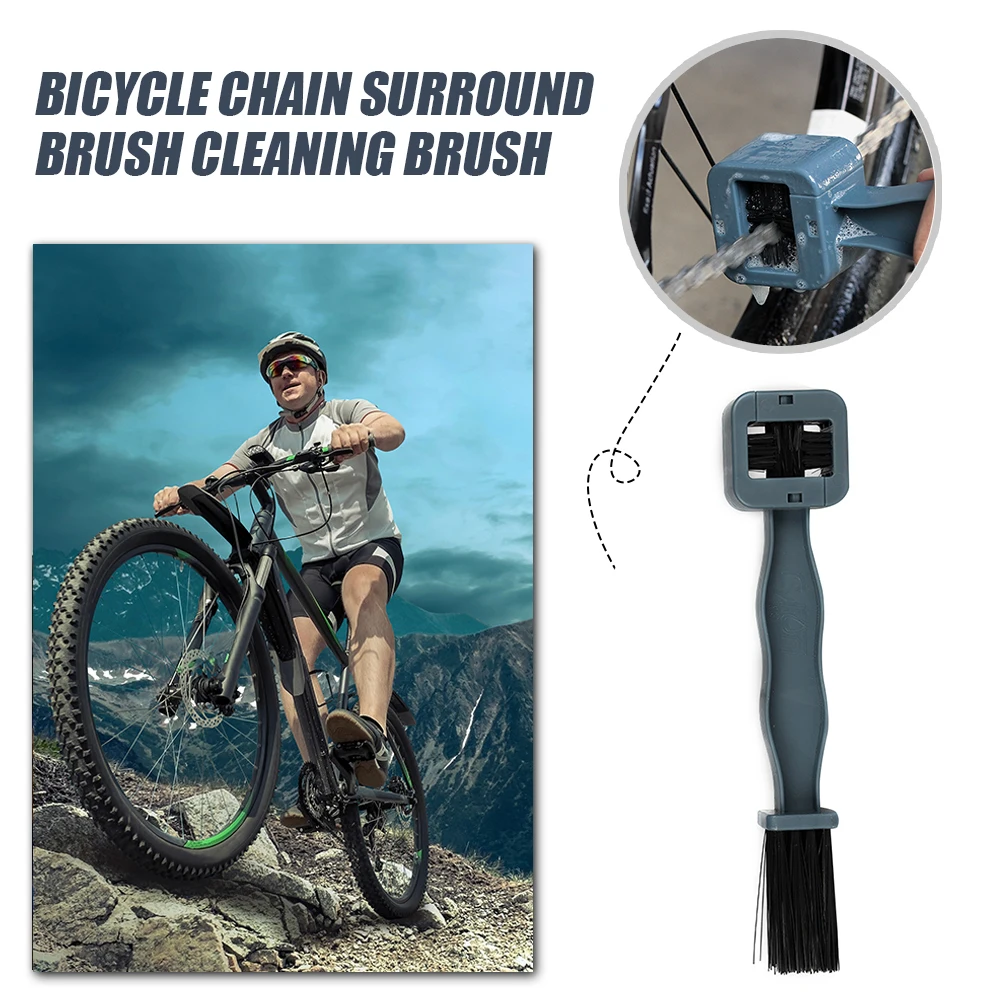 3pcs/Set Mountain Bicycle Chain Cleaner Washer Tools Dustproof Kits Bike Brushes Scrubber Portable Carrying Decor