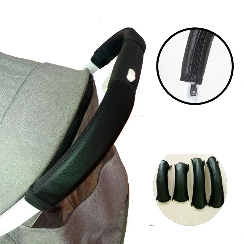 Baby Stroller Handle Cover Leather Pram Covers Universal Bumper Pushchair Handlebar Sleeve Removable Grip Bar stroller accessories