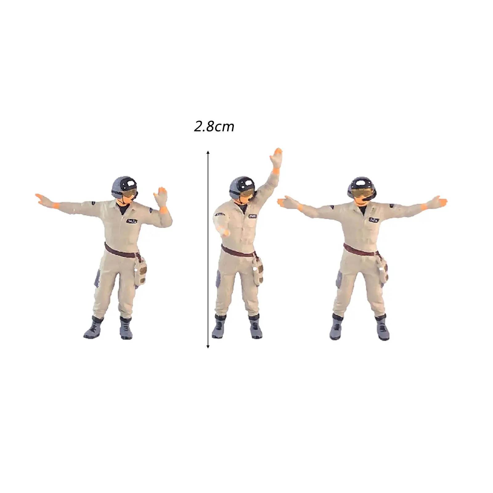 3 Pieces 1/64 Diorama Figures Street People Model Resin Miniature Layout for Micro Landscape Photo Props Model Building Kits