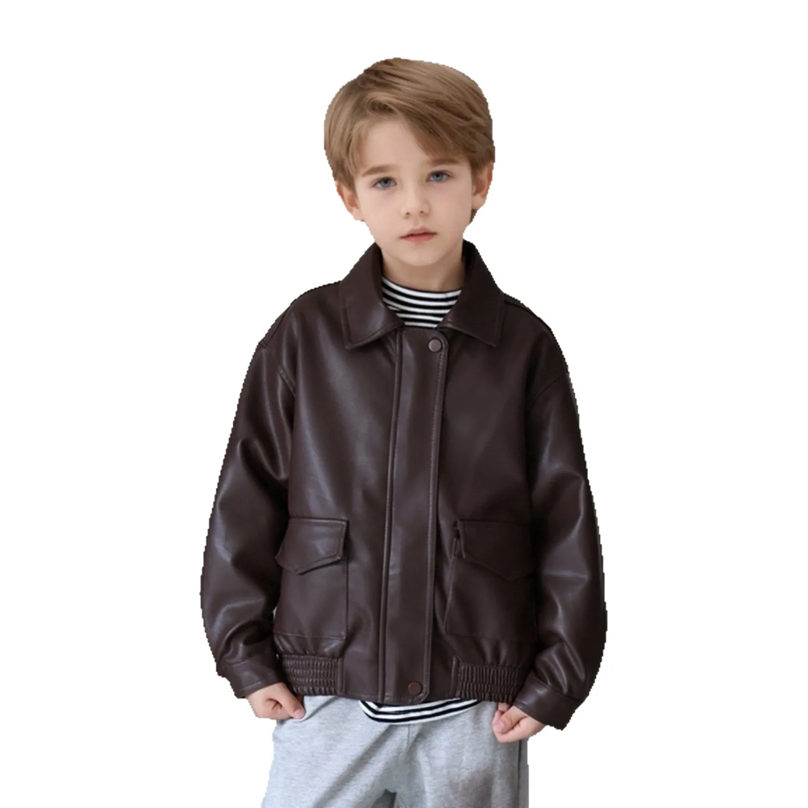 어린이 오토바이 PU 가죽 재킷 남아 여아 새해 방수 방풍 코트 키즈 스트리트 사진 촬영복