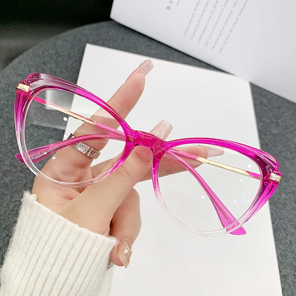 Fashion Eye Spectacles Trendy Unisex Blue Light Blocking Eyewear Eye Anti-Blue Light Glasses Comfortable Tr Metal Frame Glasses