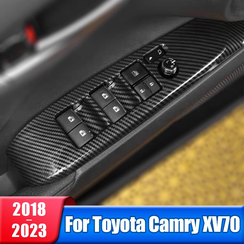 CarWindowGlassLiftSwitchButtonPanelTrimCoverForToyotaCamry