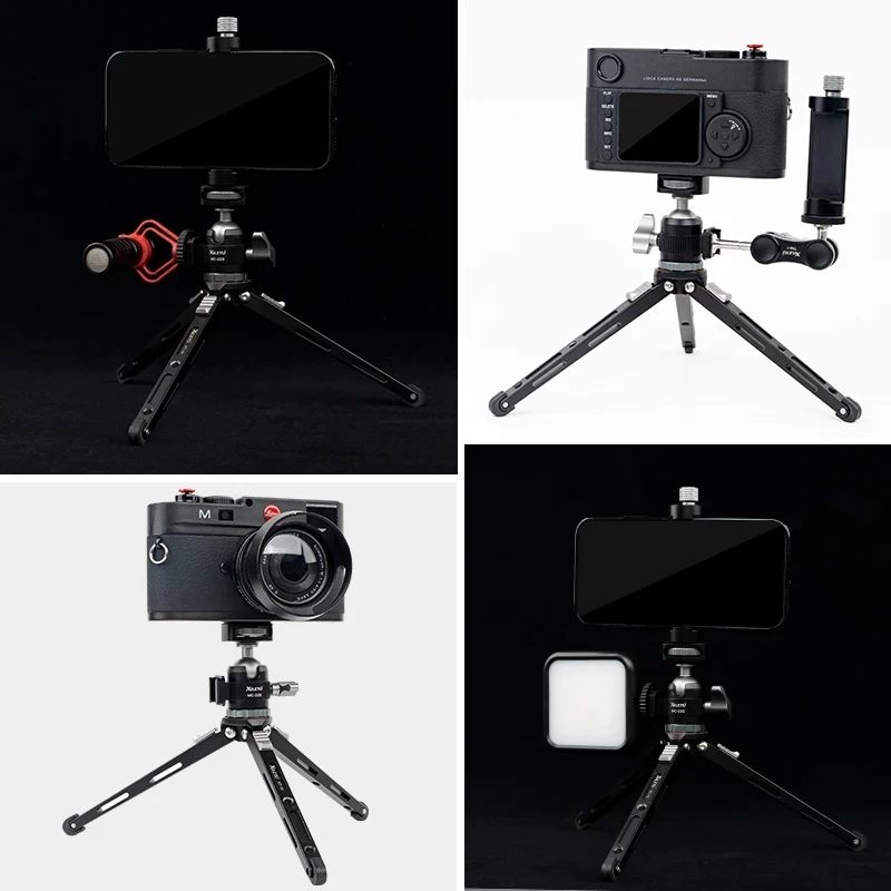 Mini Cold Shoe Ball Head XILETU MC22S for Camera Phone Tripod Extension Pole Selfie Stick Photography Fill Light Monopod Bracket