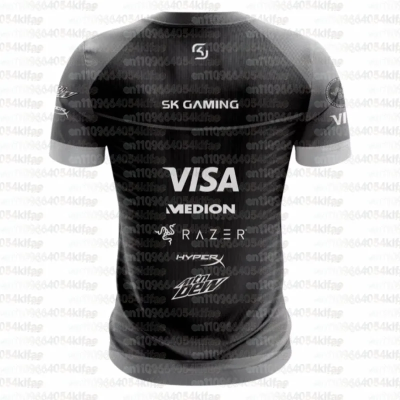 2026 핫 뉴 SK 게이밍 그레이 CS GO 더 서머 드림 저지 유니폼, 남성용 반팔 e스포츠 셔츠 캐주얼 통기성 티셔츠