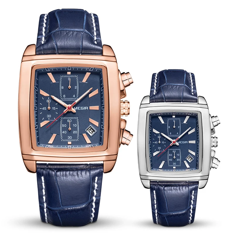 Rectangle Quartz Watch for Men Luxury Military Watches Waterproof