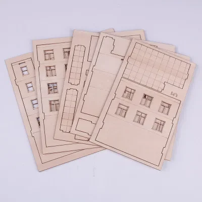 DIY 수제 조립 모델 하우스 장난감 모델 재료 아파트 건물 목조 주택 모델