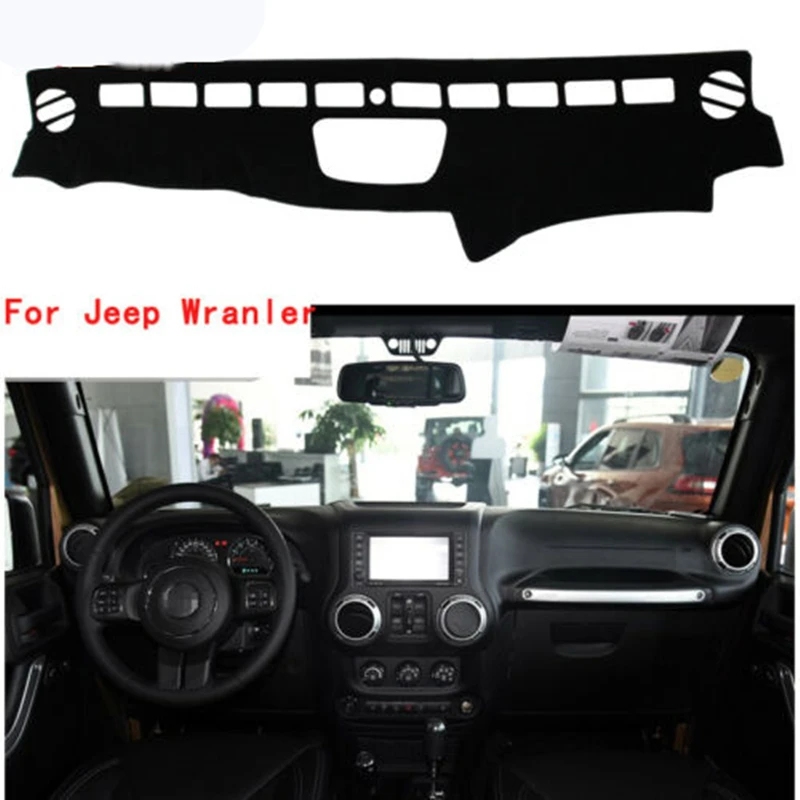 

Передняя крышка приборной панели, ковер, отделка, приборная панель, термостойкий Коврик, затеняющий коврик, защитная полоса для Jeep Wranler 2011-2015
