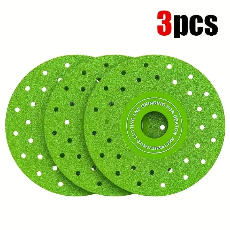 3pc 100mm Diamond Saw Blades - Multi-Hole For Chamfering/Cutting Stone, Tile, Marble, Ceramic - View #11