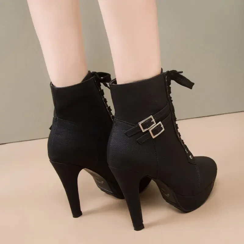 TNYNFBEB Womens Chunky Block Low Heel Pointed Toe Over