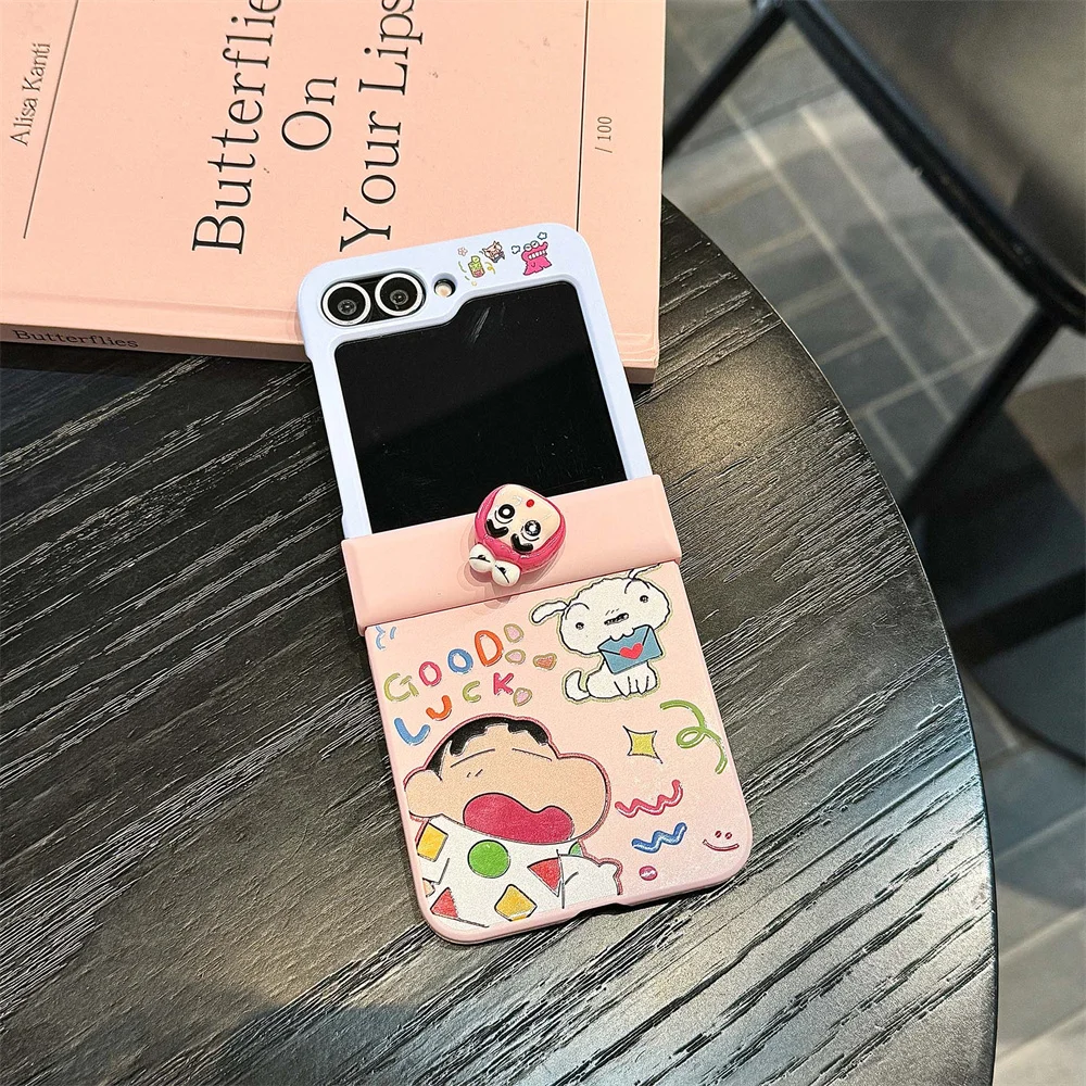 Whimsical Cartoon Shin Chan Luxury Fashion Phone Case - Korean INS Style Protective Cover
