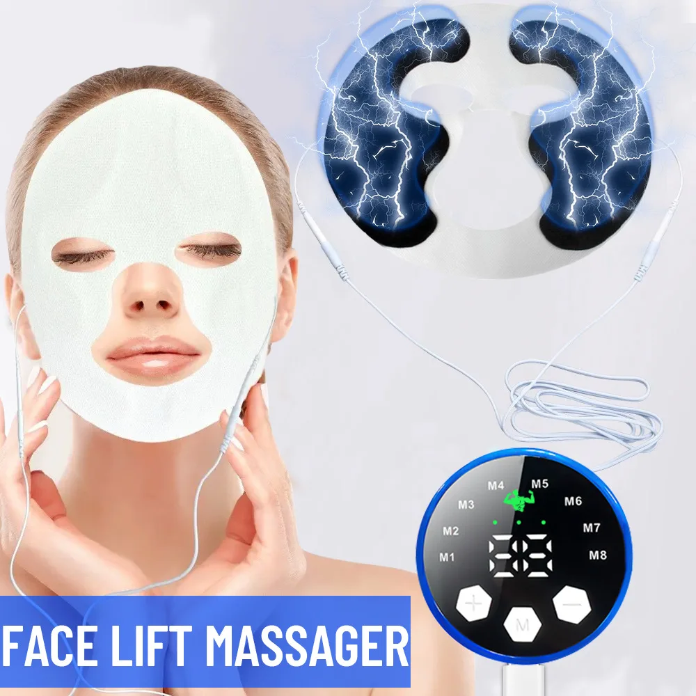 EMS Facial Lifting Massager Current Muscle Stimulator Eye Face Anti Wrinkle, Beauty Machine Skin Tightening Face Skin Care