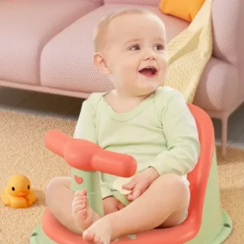 Seggiolino da bagno per bambini antiscivolo con ventosa Sedile per doccia per neonati Supporto per doccia portatile Accessori per la crescita del seggiolino da gioco per bambini