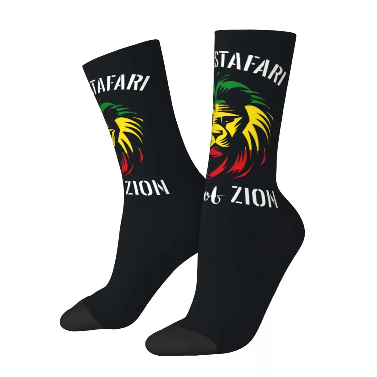 

Jah Rastafari Of Judah Classic Rasta Flag Lion Socks Sports 3D Print Boy Girls Mid-calf Sock