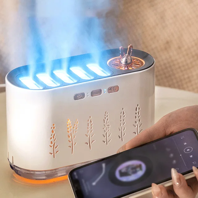 7 Colors LED Mist Humidifier Night Light Quiet Aroma Diffuser with 5 Nozzle Spray Cool Air Purifier Oil Diffuser for Home Office 2