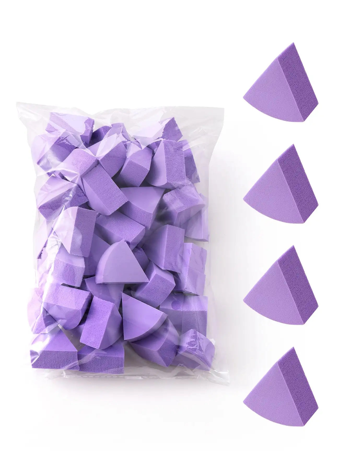 50PCS Fan Shaped Makeup Puff  Makeup Sponge,Suitable for  Powder Concealer, makeup applicator  Powder Puff  Beauty tools 2