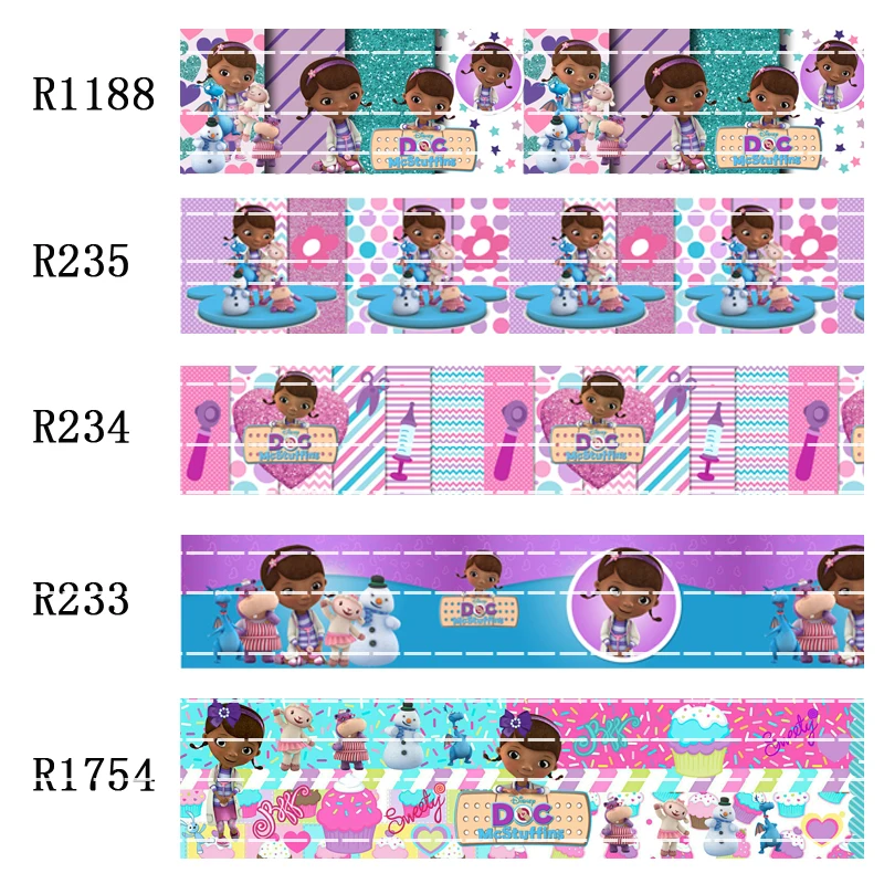 

50 ярдов, мультяшный персонаж, 7/8 дюймов, 1 дюйм, 1,5 дюйма, 2 дюйма, 3 дюйма, печатная Милая принцесса, корсажная лента R233