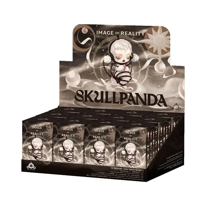 thumbnail image 1 of Caja ciega de la serie Skullpanda Image Of Reality, 1 unidad o 12 unidades, linda figura misteriosa, caja ciega, modelo coleccionable, regalo de cumpleaños, 1 of 5