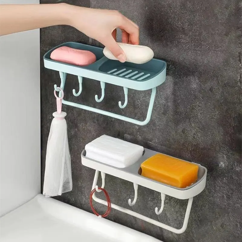1pc-Bathroom-Soap-Holder-Wall-Mounted-Multifunctional-Placement-And ...