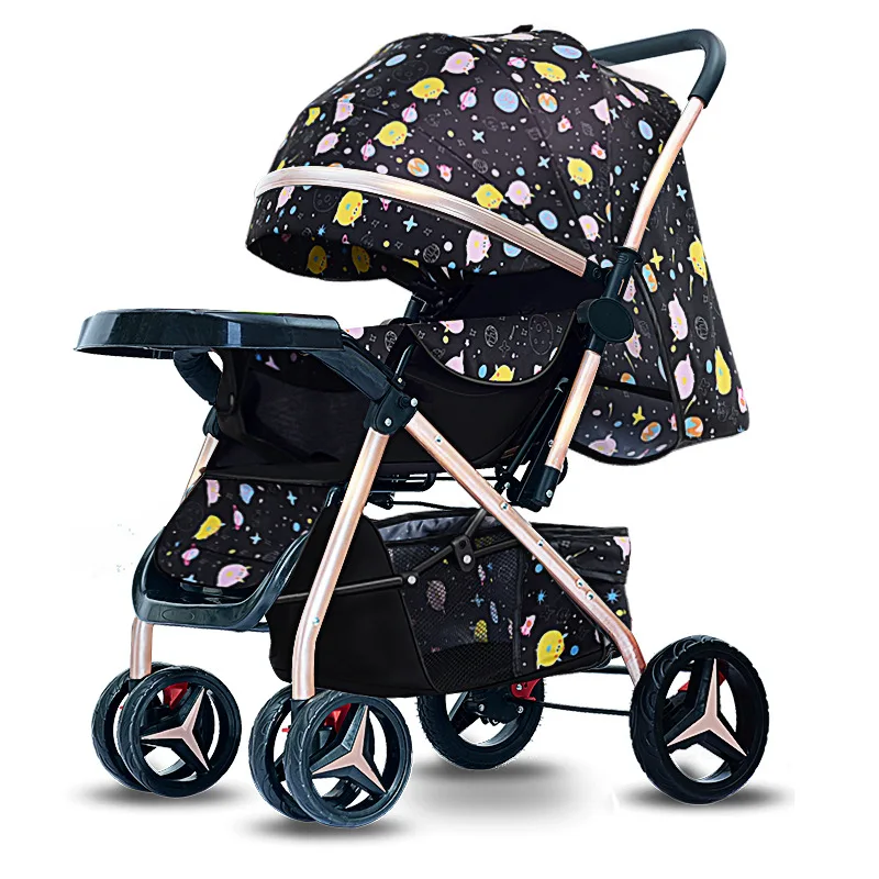 bi-directional-baby-stroller-for-children-lightweight-sitting-and-lying-with-one-button-folding-handcart