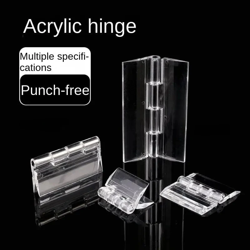 10Pcs Transparent Plastic Folding Hinges Durable Clear Acrylic Hinge Tools Cabinet Hardware Furniture Cabinet Door Hinges door hinges plastic hinges