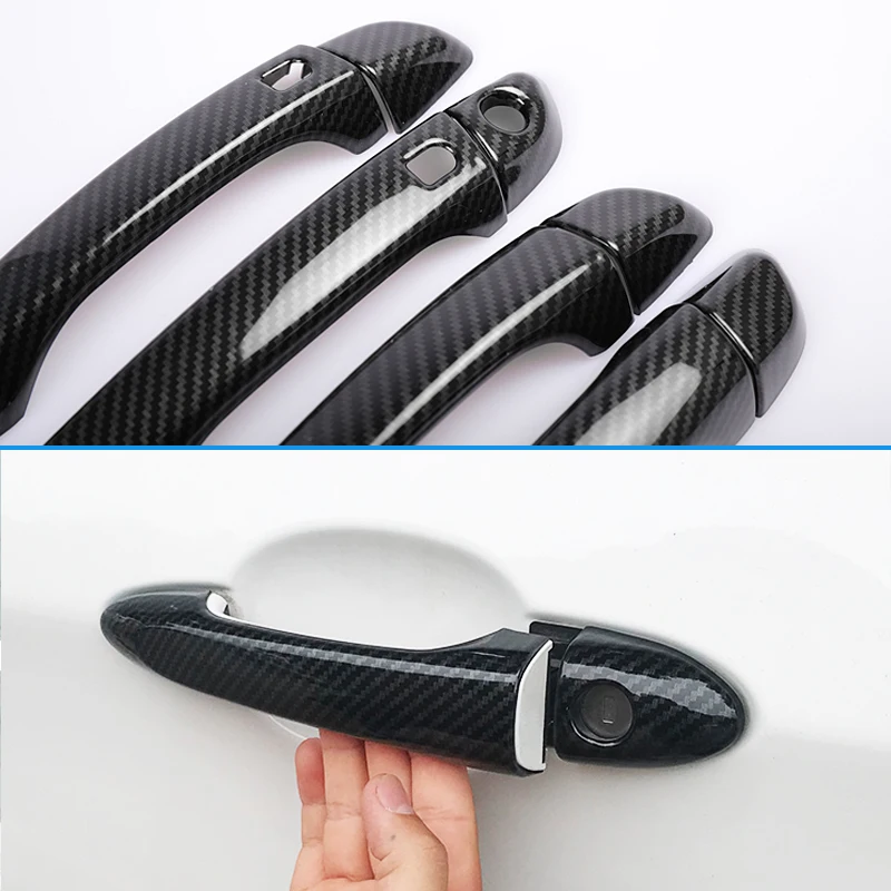 Carbon Fiber Türgriff Abdeckung Trim für Volkswagen VW Tiguan MK2 AD BW  2016 ~ 2022 Auto Schutzhülle Zubehör Aufkleber 2020 2021 - AliExpress