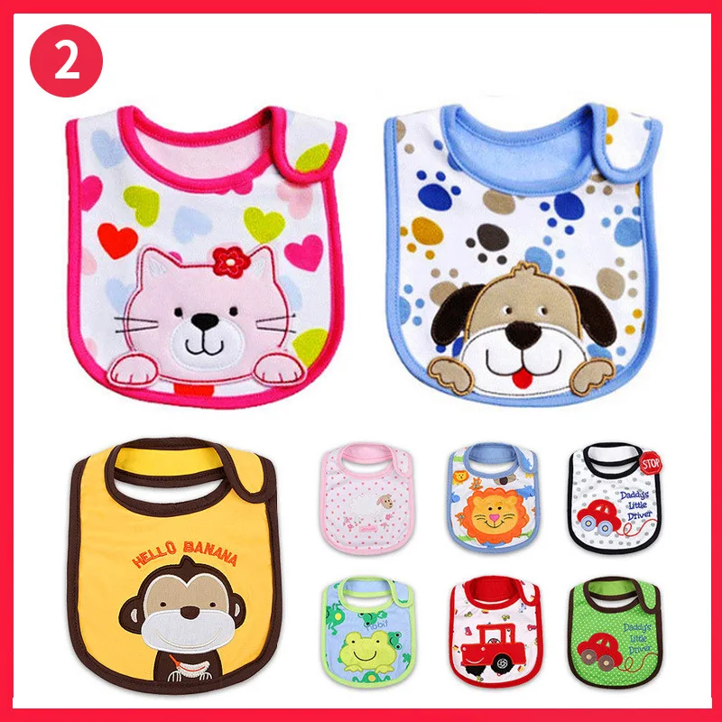 Baby Bib Cotton Cartoon Cute Mouth Three-Layer Waterproof Baby Children's Water Towel Mother And Baby Products