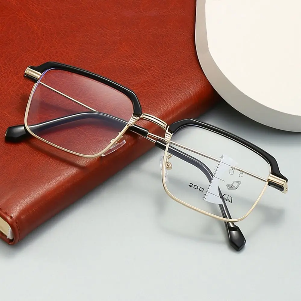 

Men Reading Glasses Metal Anti-blue Light Multifocal Glasses Women Progressive Near Far Eyewear Ultralight Farsight Eyeglasses