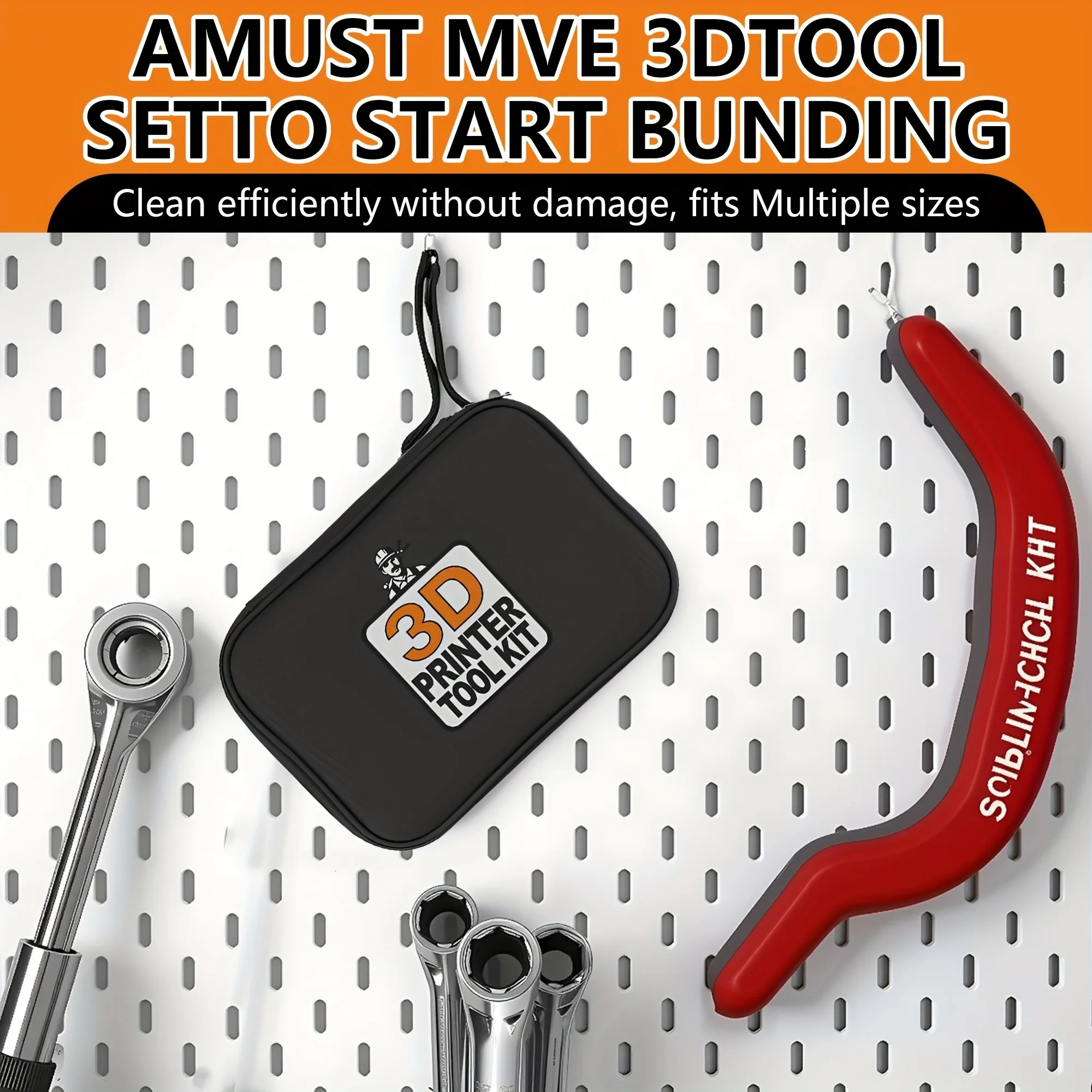 3D Printer Tools Kit, 33pcs 3D Printer Accessories for All FDM/SLA Printers Includes Nozzle Cleaning, Removal Scrapers - 6