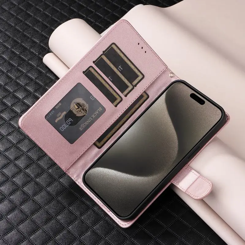 Coque de téléphone pour iPhone 16 15 14 13 12 11 Pro Max XR X XS Max 7 8 6 6S Plus Coque en cuir à rabat Portefeuille de luxe_voghion.com