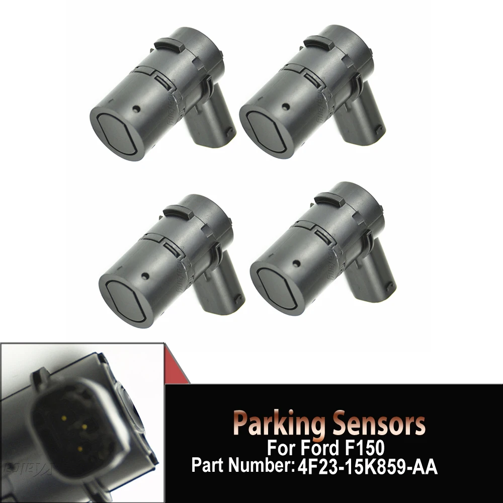 

4PCS New Parking PDC 4F23-15K859-AA 4F2315K859AA Ultrasonic Sensor For Ford Escape Explorer E-150 E-250 E-350 E-450 Lincoln