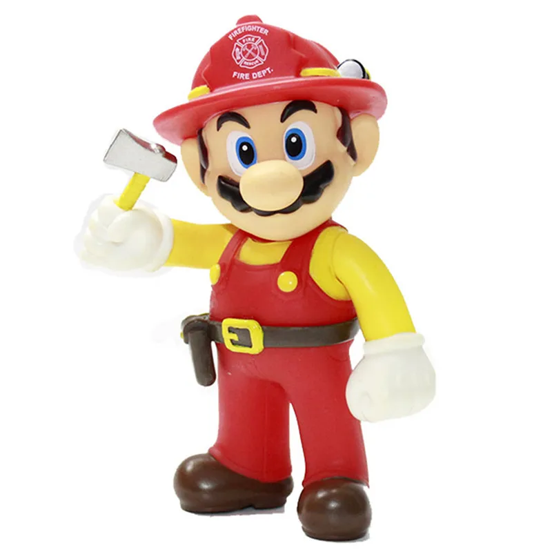 Gra Super Mario Bros lalki z kartonu Model figurki Anime Luigi Yoshi Mario kreatywny zabawki-modele do kolekcjonowania dla dzieci prezent urodzinowy