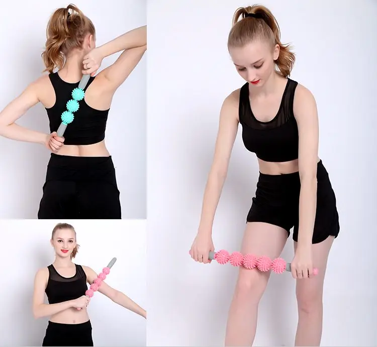 Massage Muscle Roller Anti Cellulite Massager Anti-Cellulite Trigger Point Stick Body Foot Face Leg Slimming Send random colors