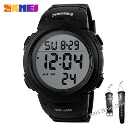 Digital Waterproof Men's Sport Watch with HD Display and Countdown Timer (Black withstrap)