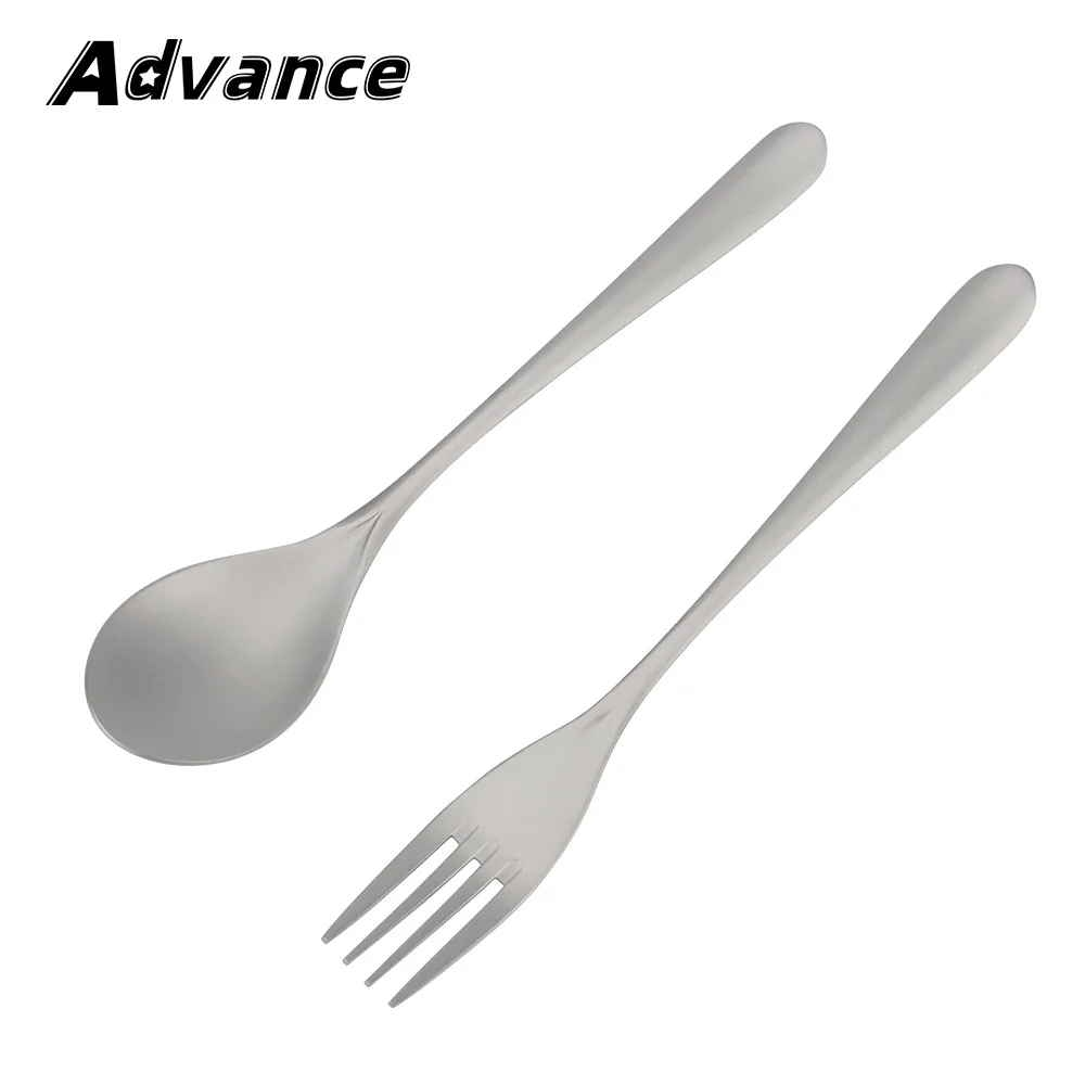 Portable Titanium Alloy Fork Spoon Outdoor Camping Tableware Fork Travel Supplies Gift