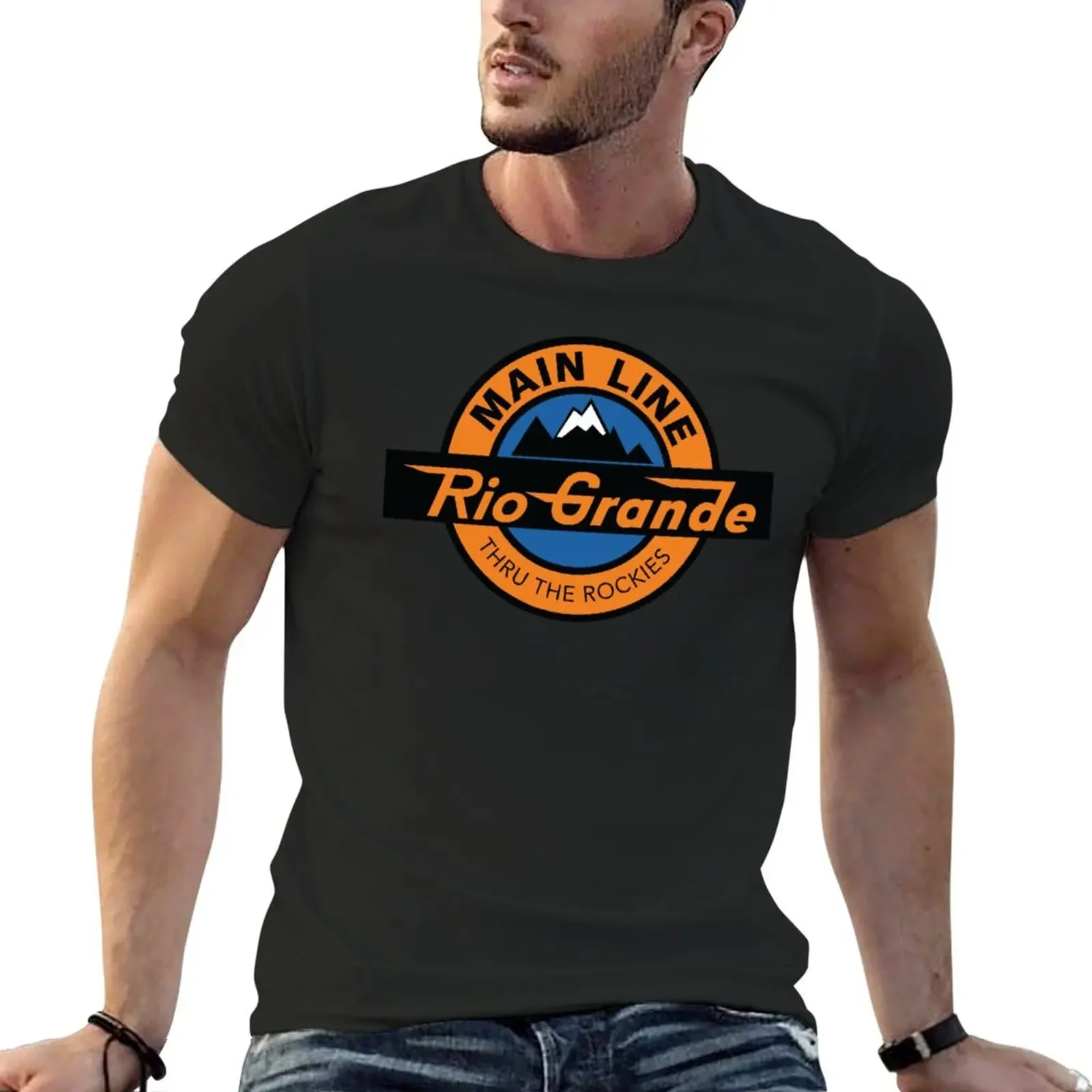 

Rio Grande (DRGW) Logo T-Shirt oversizeds funnys summer clothes tshirts for men