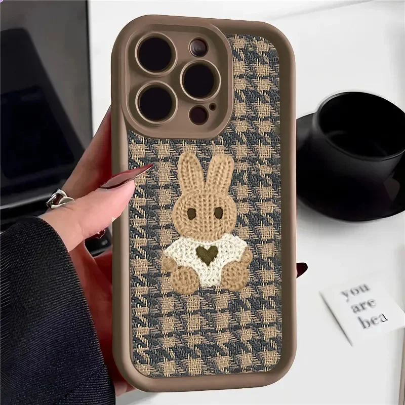 

Case for IPHONE11 12 new protective case 13 13PRO 14 14PLUS anti-drop soft case 15 15PROMAX X XS white rabbit mobile phone case