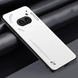 Enhanced PU Leather Matte Silicone Shockproof Phone Case Cover for Nothing Phone 3A (White)